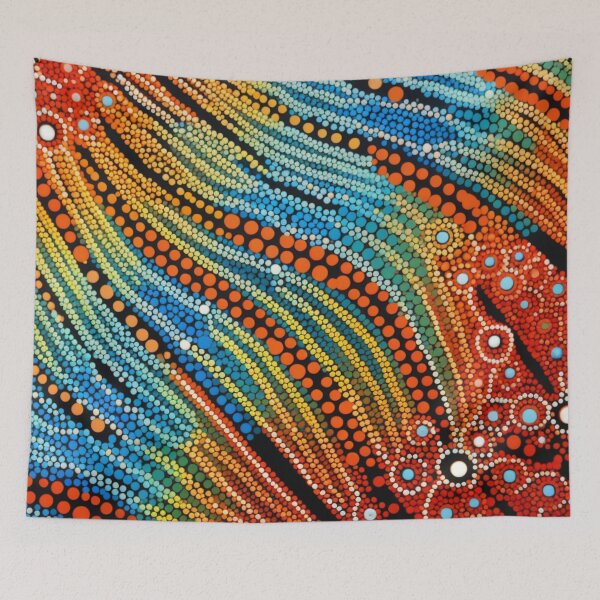 Item preview, Aboriginal Inspired Dot Art - Deep Sea Floral Plants designed and sold by GrinGalore.
