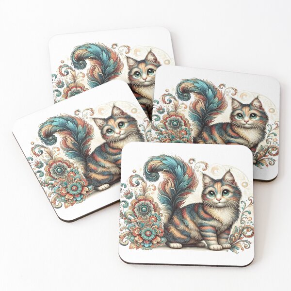 Item preview, Beautiful Cat With Feathered Tail designed and sold by Artquinox.
