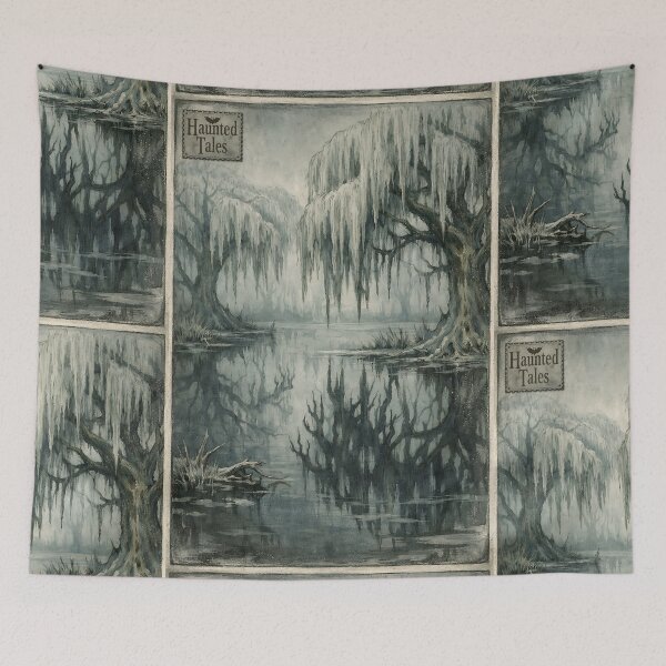 Item preview, The Silver-Mist Marsh - Dark Fantasy Haunted Forest designed and sold by bapupa.