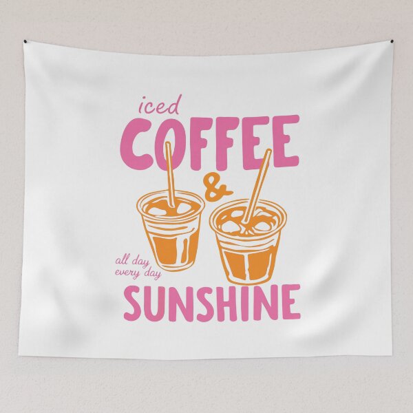 Item preview, Iced Coffee & Sunshine All Day Every Day Summer Vibes designed and sold by kiralynstration.