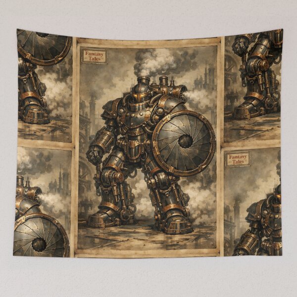 Item preview, The Clockwork Bulwark - Dark Fantasy Heavily Armored Warrior designed and sold by bapupa.