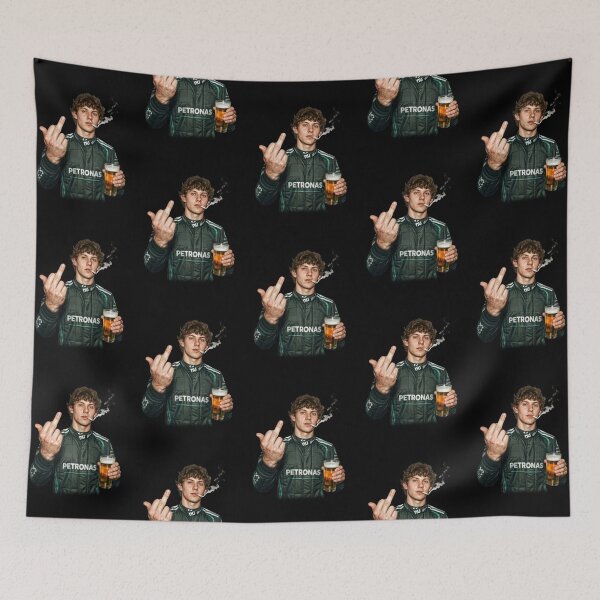 Item preview, Kimi Antonelli F1 flipping the bird smoking and drinking beer designed and sold by tessaaxx.