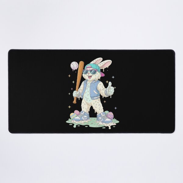 Artikelvorschau, Pastellfarbener Drip Bunny Baseball-Stil entworfen und verkauft von KIROSALS.