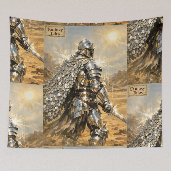 Item preview, The Sun-Scorched Paladin - Dark Fantasy Heavily Armored Warrior designed and sold by bapupa.
