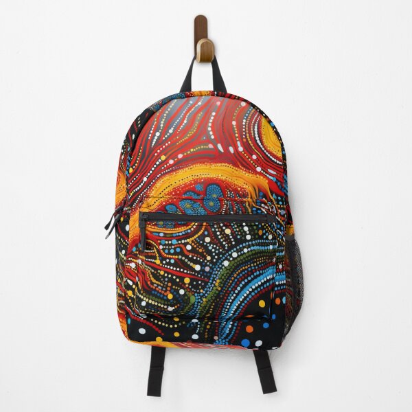 Item preview, Aboriginal Inspired Dot Art - Lava Eruption Abstract Pattern designed and sold by GrinGalore.