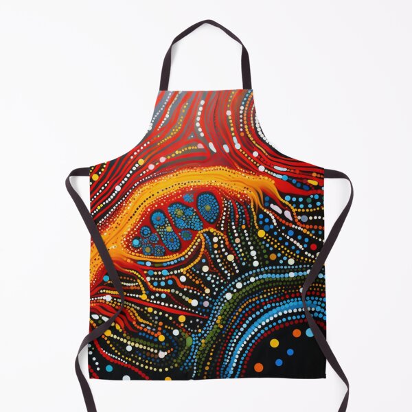 Item preview, Aboriginal Inspired Dot Art - Lava Eruption Abstract Pattern designed and sold by GrinGalore.