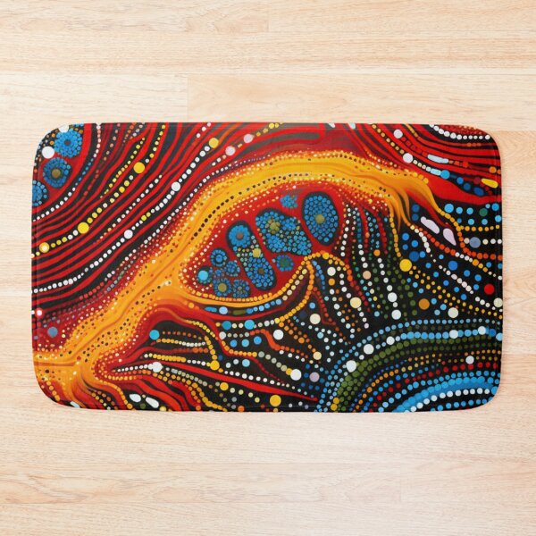 Item preview, Aboriginal Inspired Dot Art - Lava Eruption Abstract Pattern designed and sold by GrinGalore.