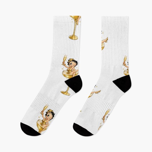 Item preview, BETTY BOOP CELEBRATES Vintage Cartoon Girl in Champagne Glass – Retro Pin Up Pop Art Graphic Tee – Glamorous Celebration Illustration designed and sold by infinitearte.
