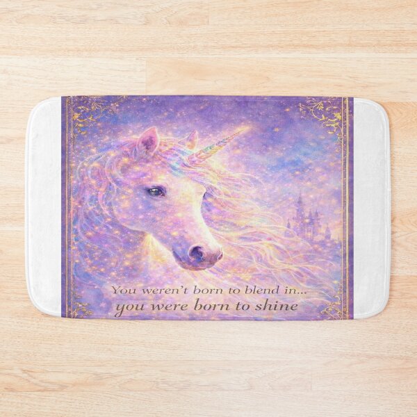 Item preview, You Were Born to Shine Unicorn – Pastel Magical Quote Art, Fantasy Aesthetic Design designed and sold by SoulInspiredStudios.