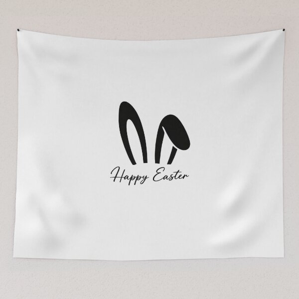 Item preview, Happy Easter Bunny Ears – Minimalist Easter Bunny Design designed and sold by DoodloraStudio.