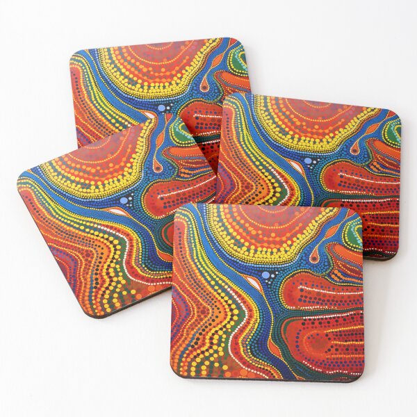 Item preview, Aboriginal Inspired Dot Art - An Eruption of Lava Beauty designed and sold by GrinGalore.