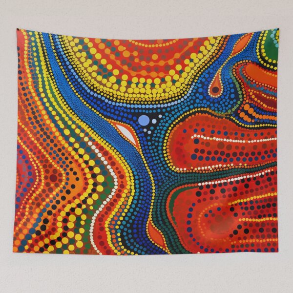 Item preview, Aboriginal Inspired Dot Art - An Eruption of Lava Beauty designed and sold by GrinGalore.