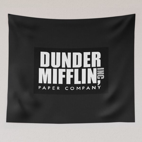 Item preview, Office Dundler Mifflin Paper Company Logo White On Black designed and sold by T-SHIRT DESIGN CLOSET.