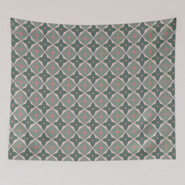 Item preview, Classic Retro Flower Tiles Pattern designed and sold by ellealsopaints.