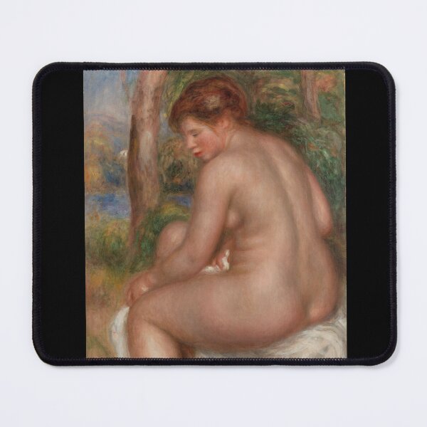 Item preview, Bather in Three Quarter View by Pierre-Auguste Renoir: Impressionist Nude Poster designed and sold by artofuniverse.