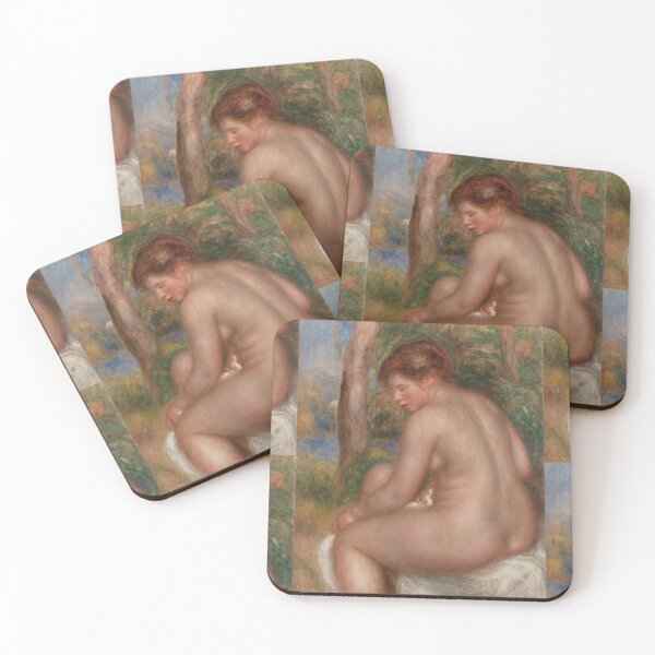 Item preview, Bather in Three Quarter View by Pierre-Auguste Renoir: Impressionist Nude Poster designed and sold by artofuniverse.