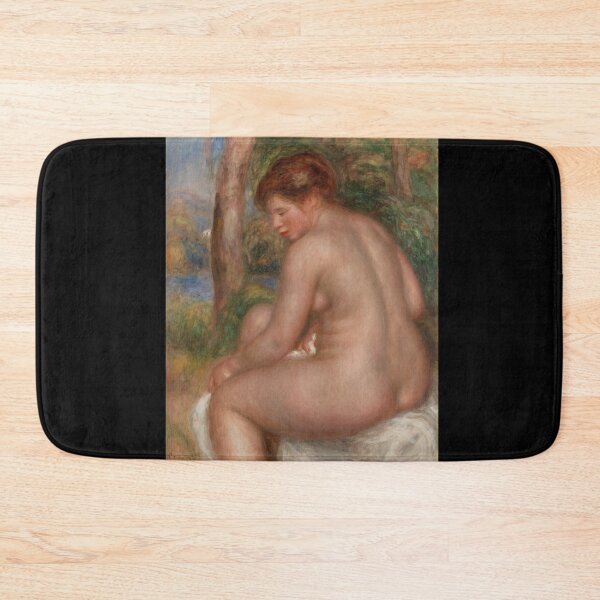 Item preview, Bather in Three Quarter View by Pierre-Auguste Renoir: Impressionist Nude Poster designed and sold by artofuniverse.