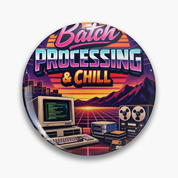 Item preview, Retro Computer Batch Processing & Chill Funny Coding designed and sold by craftedd.