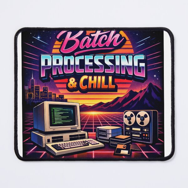 Item preview, Retro Computer Batch Processing & Chill Funny Coding designed and sold by craftedd.