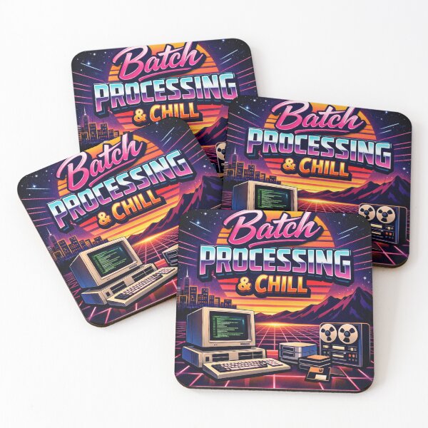 Item preview, Retro Computer Batch Processing & Chill Funny Coding designed and sold by craftedd.
