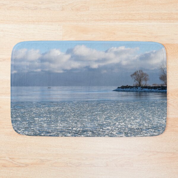 Item preview, Solo Kayaking - Serene Winter Lake Scene designed and sold by Georgia Mizuleva.