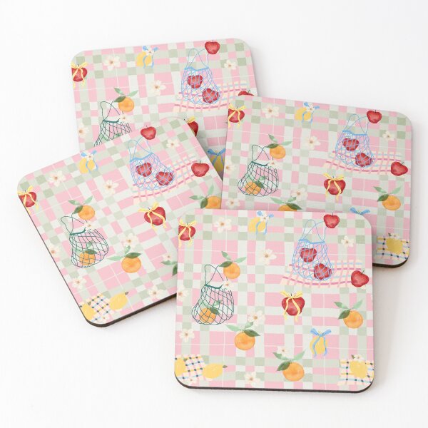 Item preview, Pink Gingham Fruit Seamless Pattern, Cottagecore Picnic Digital Paper, Coquette Fruit Pattern, Orange Apple Floral Fabric Design designed and sold by FRH Design ⭐⭐⭐⭐⭐.