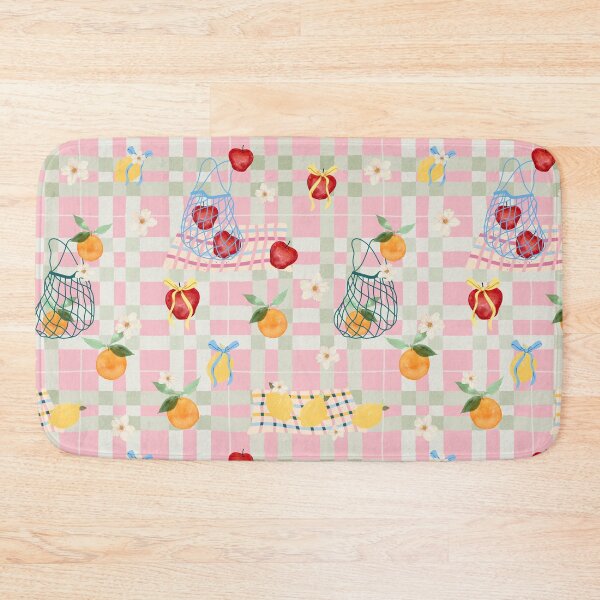 Item preview, Pink Gingham Fruit Seamless Pattern, Cottagecore Picnic Digital Paper, Coquette Fruit Pattern, Orange Apple Floral Fabric Design designed and sold by FRH Design ⭐⭐⭐⭐⭐.