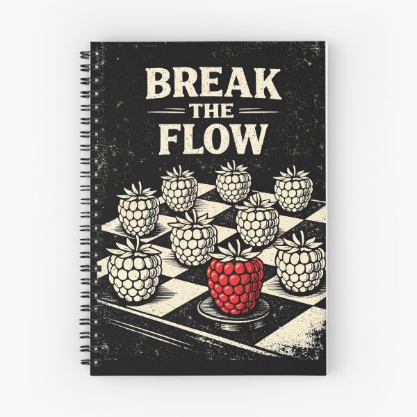 Item preview, Break the Flow – Retro Raspberry Chess Design designed and sold by VINTAGEPUNTEES.