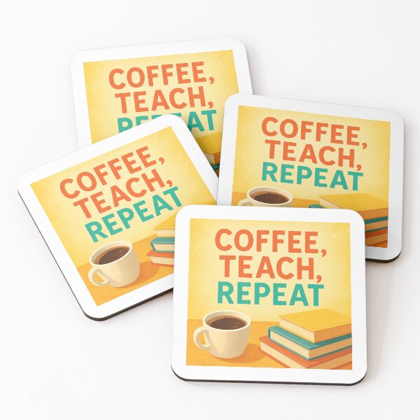 Item preview, Coffee Teach Repeat Teacher Life Design designed and sold by LumereAndCoeur.