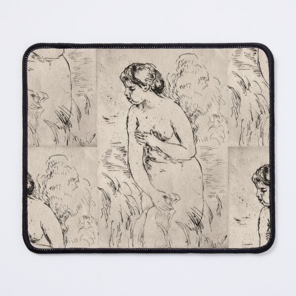Item preview, Bather Standing Up to Her Knees by Pierre-Auguste Renoir: Impressionist nude poster designed and sold by artofuniverse.