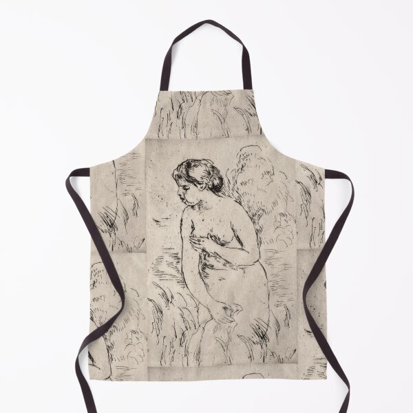 Item preview, Bather Standing Up to Her Knees by Pierre-Auguste Renoir: Impressionist nude poster designed and sold by artofuniverse.