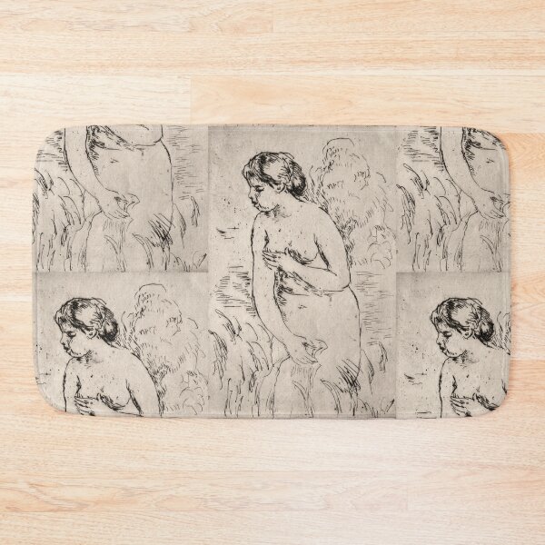 Item preview, Bather Standing Up to Her Knees by Pierre-Auguste Renoir: Impressionist nude poster designed and sold by artofuniverse.