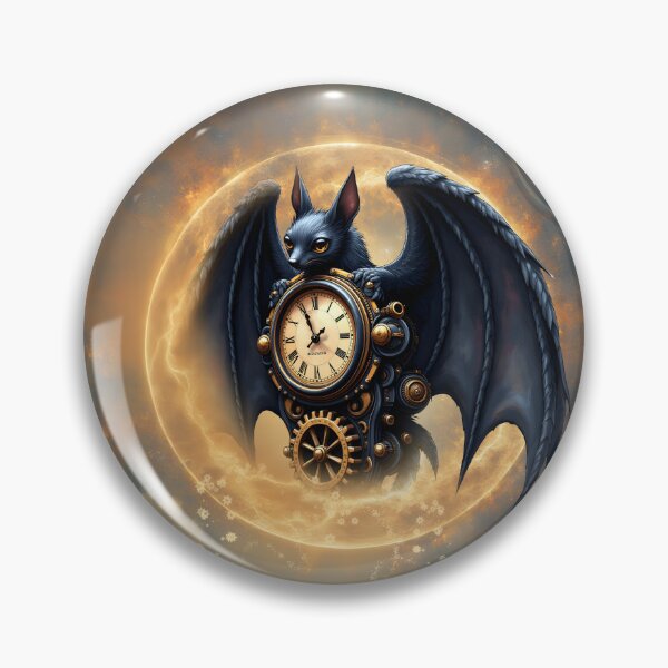 Item preview, Moonlit Timekeeper – Steampunk Bat of the Clockwork Realm designed and sold by nicky2342.