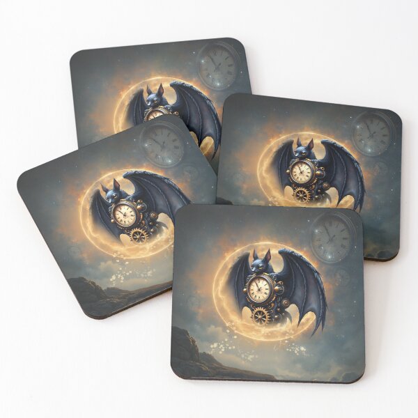 Item preview, Moonlit Timekeeper – Steampunk Bat of the Clockwork Realm designed and sold by nicky2342.
