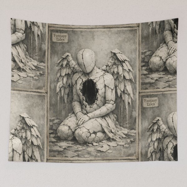 Item preview, The Porcelain Relic - Dark Fantasy Hollow Angel designed and sold by bapupa.