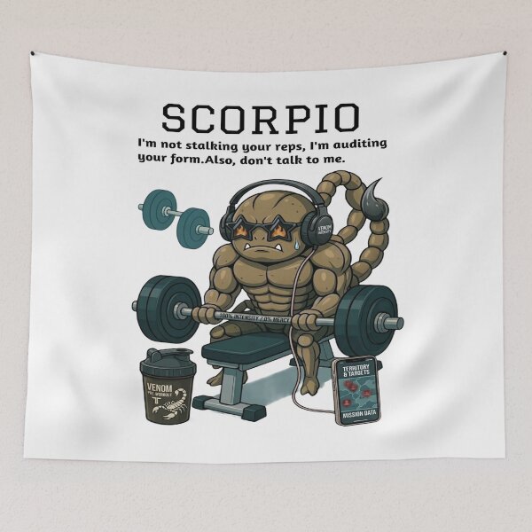 Item preview, Funny Scorpio Gym - "Don't Talk to Me" Venom Pre-Workout Intensity T-shirt designed and sold by ClaussShop.