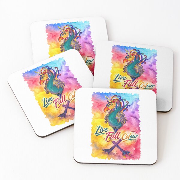 Item preview, Live Full Colour-Inspirational Colourful Bird Watercolour Illustration designed and sold by Live Full Colour.