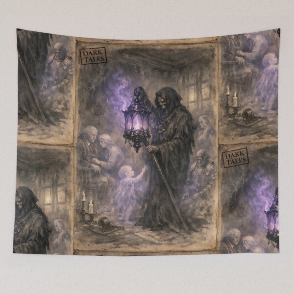 Item preview, The Lantern-Bearer of the Veil - Dark Fantasy Necromancer designed and sold by bapupa.