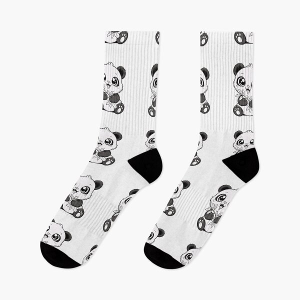 Item preview, Cute Baby Panda Cartoon with Bamboo – Kawaii Panda Animal Design designed and sold by DoodloraStudio.