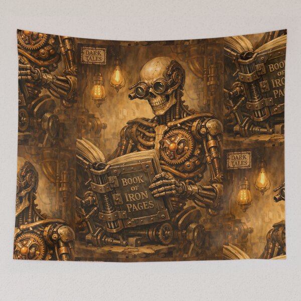 Item preview, The Clockwork Librarian - Dark Fantasy Skeletal Figure designed and sold by bapupa.