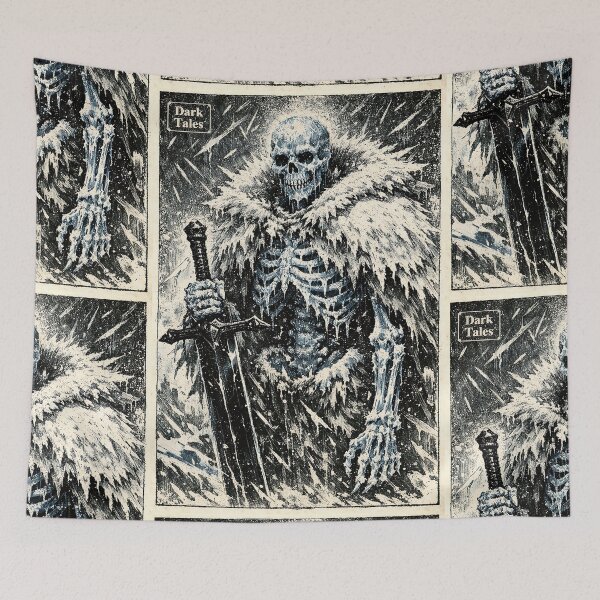 Item preview, The Glacial Sentinel - Dark Fantasy Skeletal Figure designed and sold by bapupa.