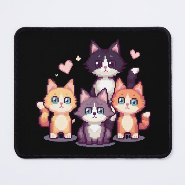 Item preview, Pixelated Colorful Kitties  designed and sold by CamilasPrints.