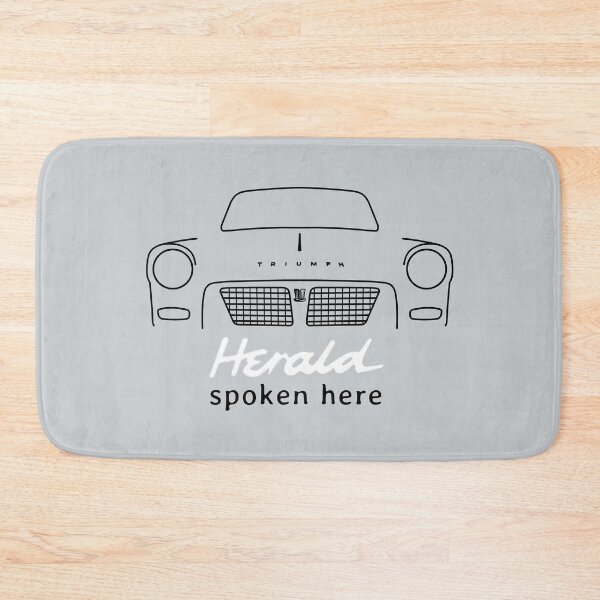 Item preview, Triumph Herald classic car outline "spoken here" (black/white) designed and sold by soitwouldseem.