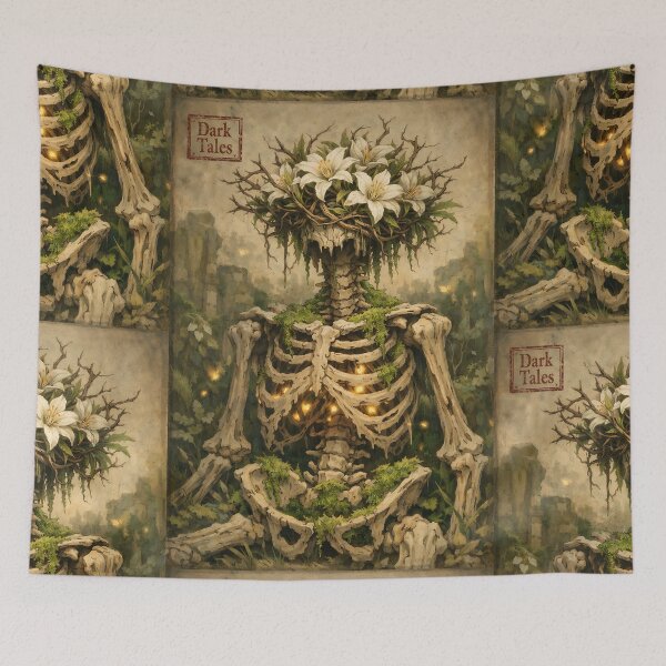Item preview, The Moss-Bound Druid - Dark Fantasy Skeletal Figure designed and sold by bapupa.