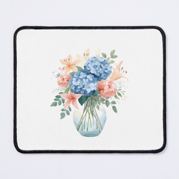 Item preview, Bouquet of lilies and hydrangeas in a vase designed and sold by uunaa.