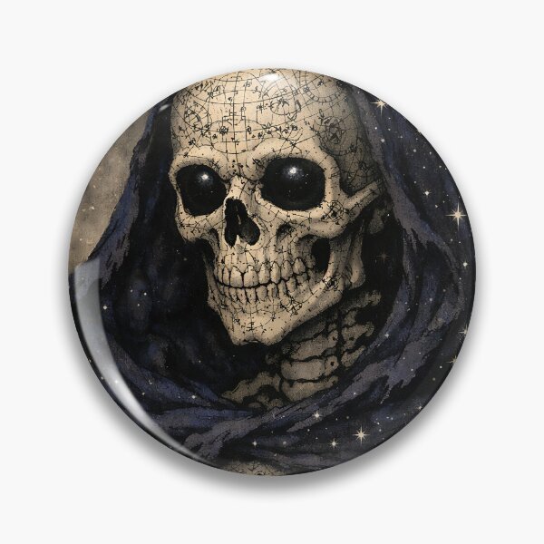 Item preview, The Star-Charted Astronomer - Dark Fantasy Skeletal Figure designed and sold by bapupa.