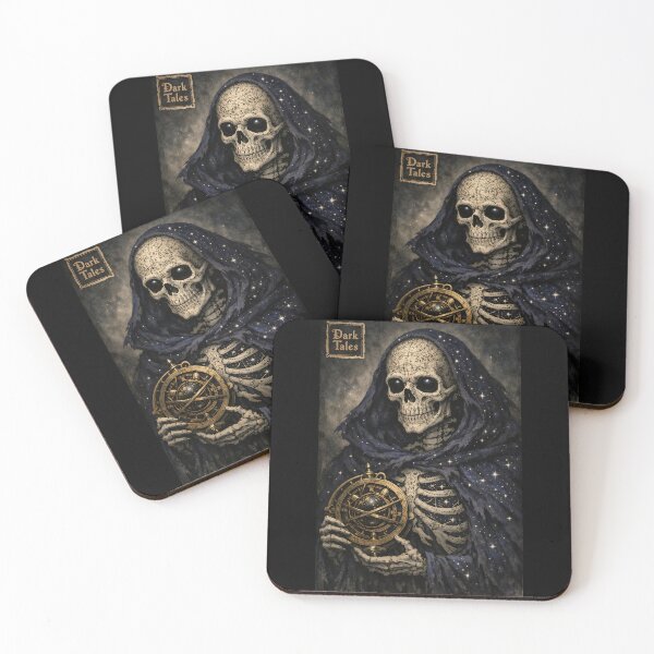 Item preview, The Star-Charted Astronomer - Dark Fantasy Skeletal Figure designed and sold by bapupa.