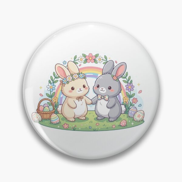 Item preview, Cute Easter Bunny Couple Matching Love Spring Gift Design designed and sold by pixelandpalette.