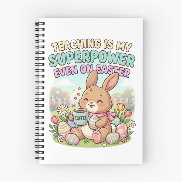 Item preview, Funny Teacher Easter Bunny Teaching Is My Superpower Spring Design designed and sold by pixelandpalette.