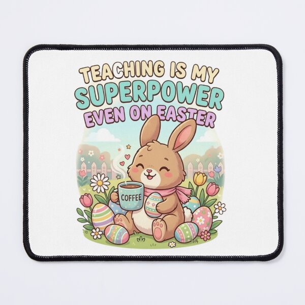 Item preview, Funny Teacher Easter Bunny Teaching Is My Superpower Spring Design designed and sold by pixelandpalette.